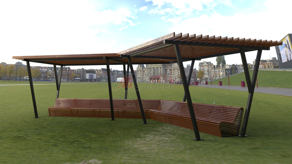 Пергола Арена со скамейкой
