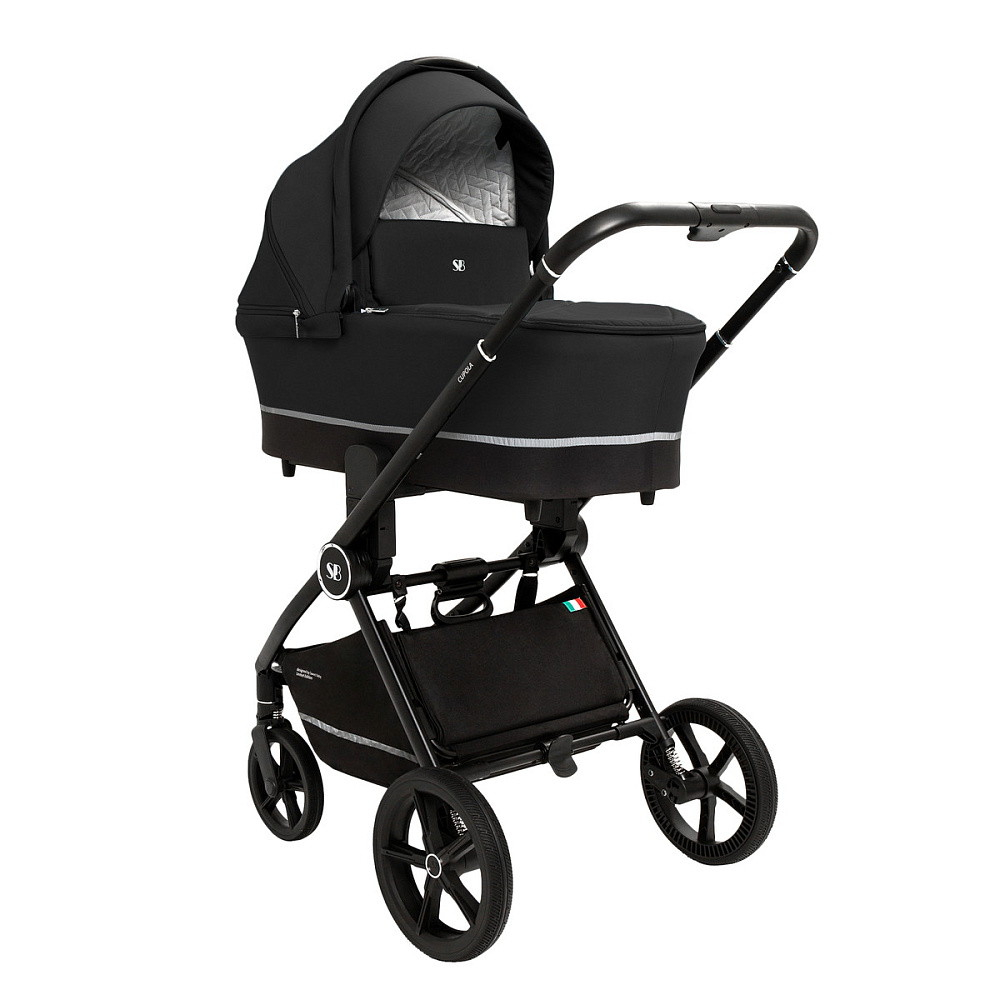 Коляска 4 в 1 Sweet Baby Cupola New + автокресло Elegante Plus с базой i-Size ISOFIX DK780 Moon Black