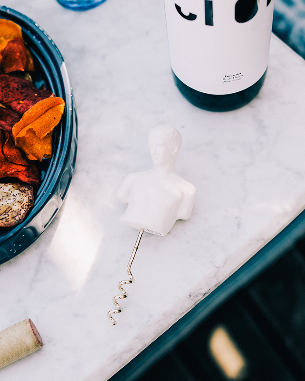 Штопор для бутылок металлический hestia белый