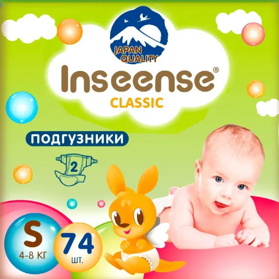 Подгузники INSEENSE Classic S 74 шт.