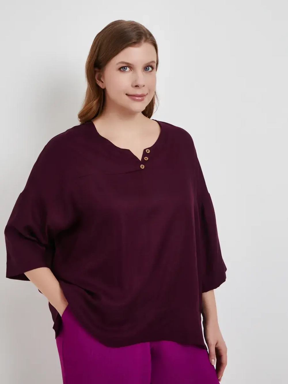 Блузка легкая свободная