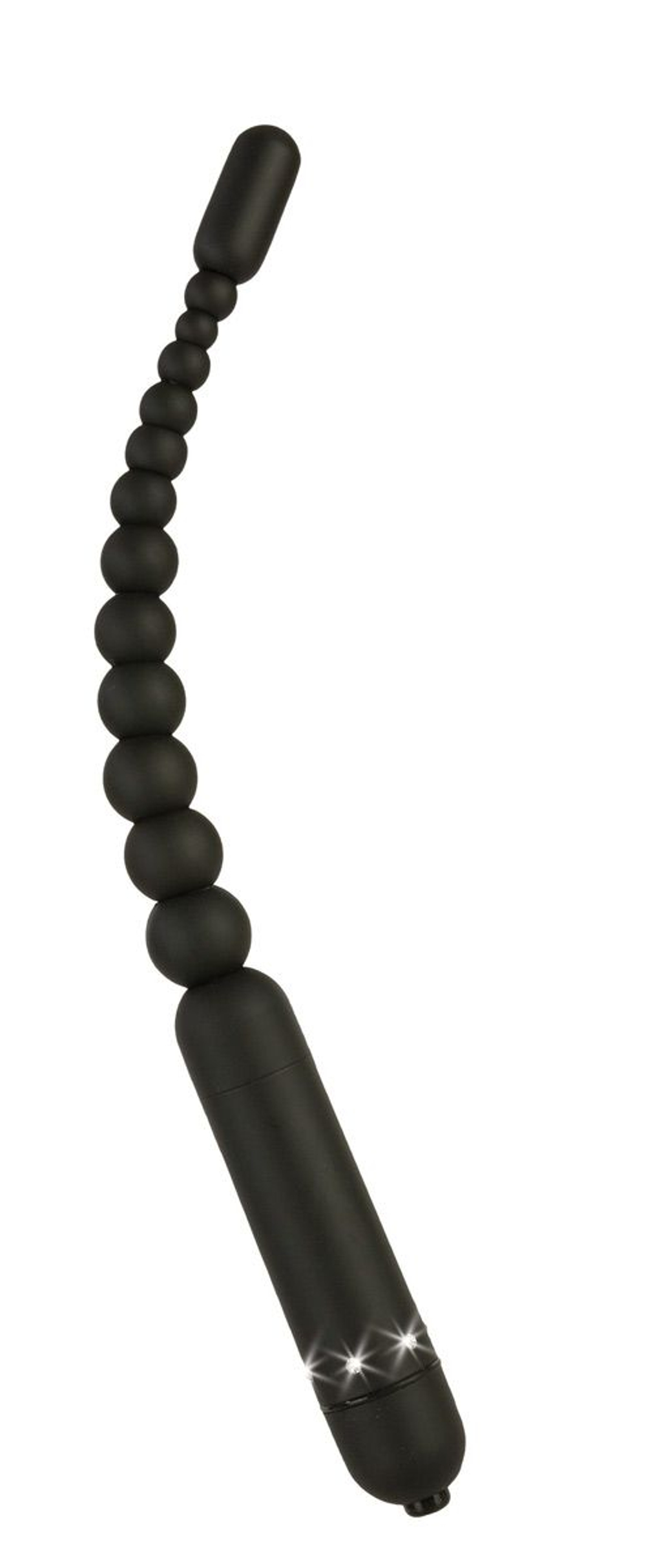 Гибкий вибратор Crystal Chic - 29 см. (Цвет: черный)
