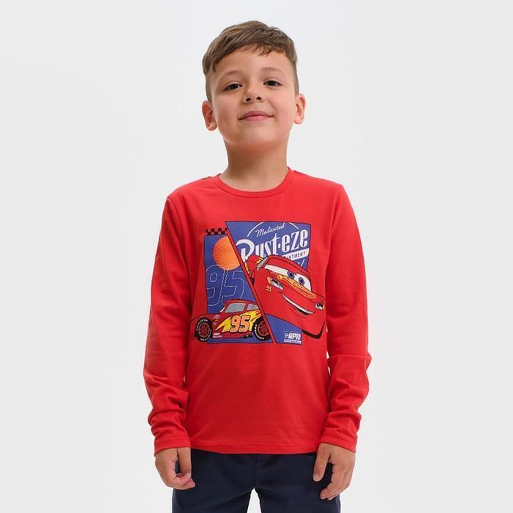 Лонгслив для мальчиков "Тачки" Disney, р. 122-128, красный 7354389