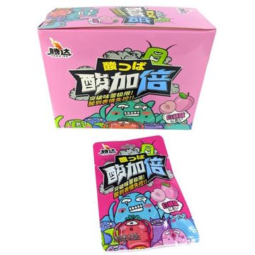Конфеты кислые Teng Da со вкусом персика, 24 г (Китай)