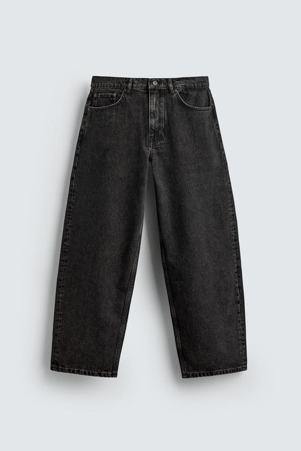 ZARA ДЖИНСЫ BAGGY FIT, ЧЕРНЫЙ