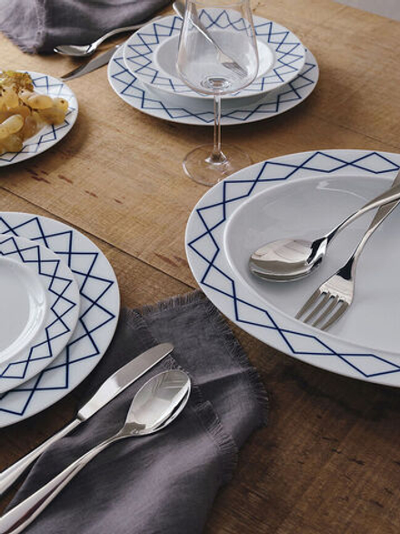 Блюдце для кофе Alessi La Bella Tavola, фарфор, 15 см, синее
