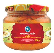 Оливки Marmarabirlik зеленые резаные в соусе, 350 г