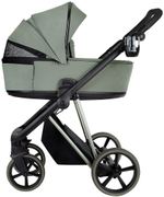 Детская коляска Roan Sol Vintage Luxury 2.0 3 в 1 с автокреслом Pituso Baesa Pro Black VIN 02/SG Sage Green/Sage/руч.Black