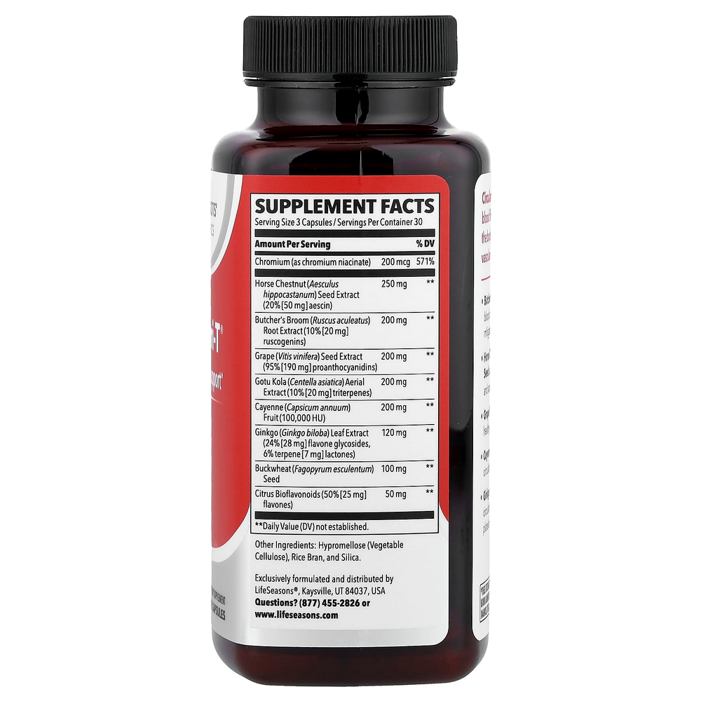 LifeSeasons, Circulari-T®, поддержка кровотока, 90 растительных капсул