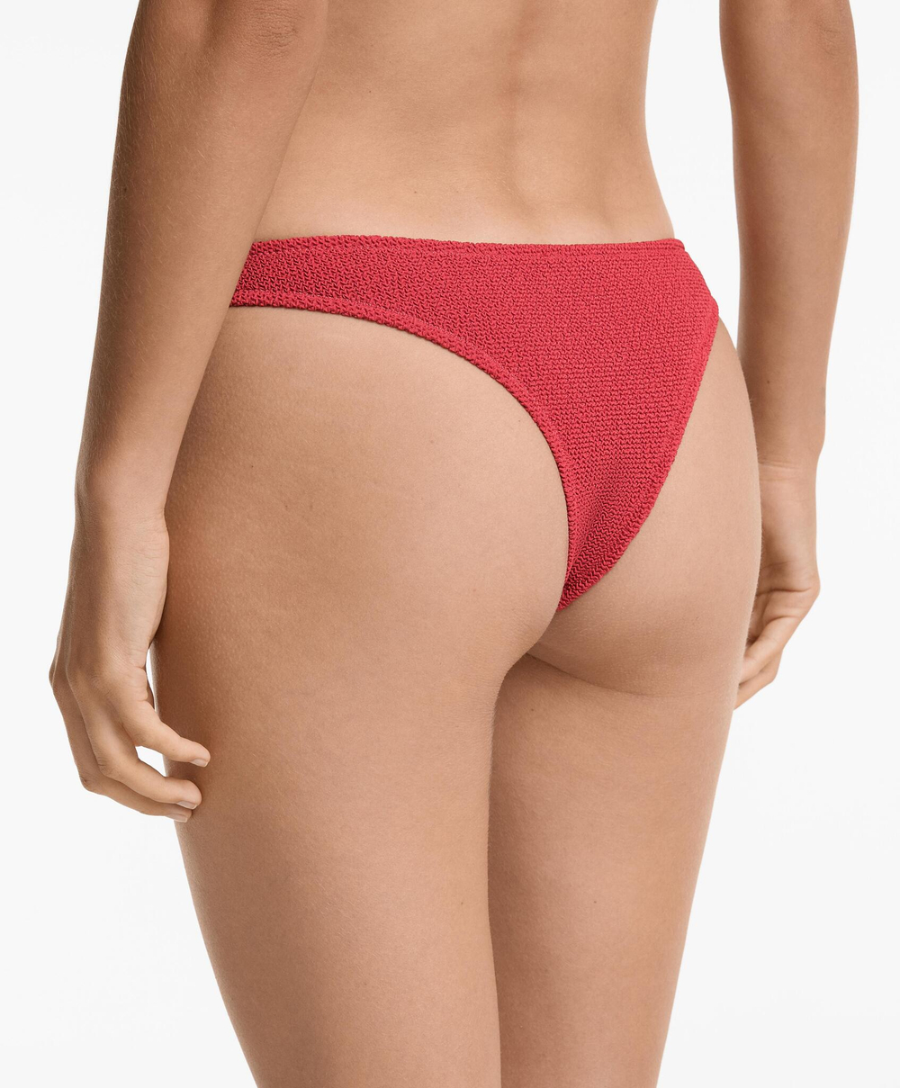 OYSHO Бразильские плавки-бикини с V-образным вырезом, темно-кораллово-розовый