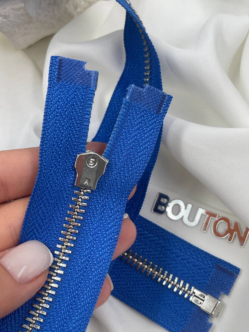 Молния синяя серебро