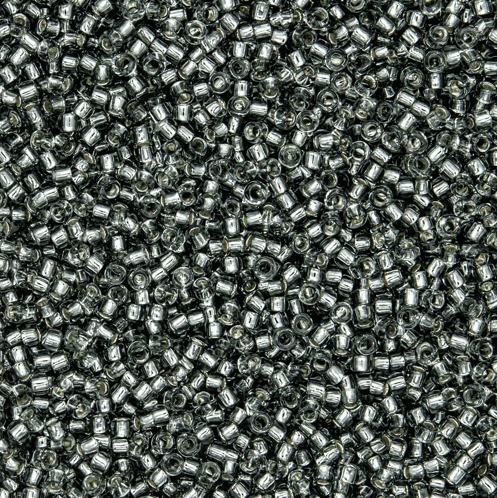 Японский бисер TOHO Round 15/0 (№29), с внутренним серебрением, прозрачный