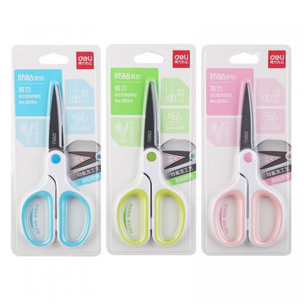 Ножницы 17,5 см, Deli Teflon Effortless, симметричные, сталь, 1шт., ассорти