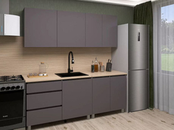 Кухонный гарнитур Den 1,6м Графит серый/Дуб Сонома