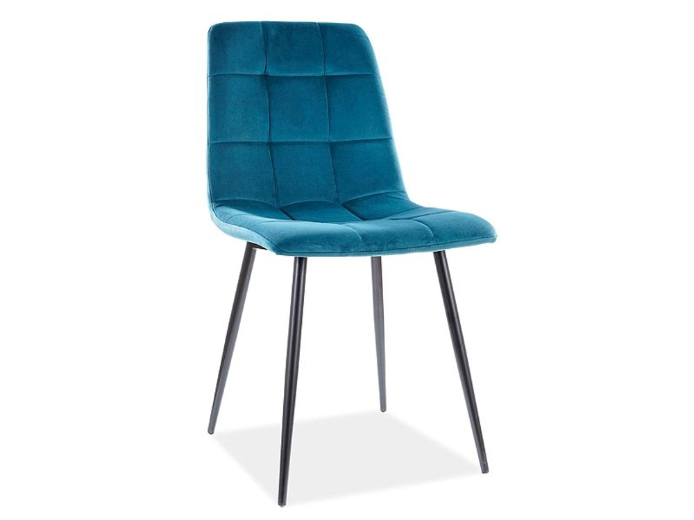 Стул SIGNAL MILA Velvet Bluvel 85 бирюзовый/черный