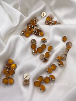 Пуговицы луна оранжевые с матовым покрытием