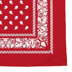 Бандана Красная с черепами в огурцах