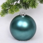 Новогодний шар 15 см «Матовый», темный нефрит