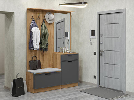 Прихожая Стиль-02 Stormy Silk Дуб Вотан