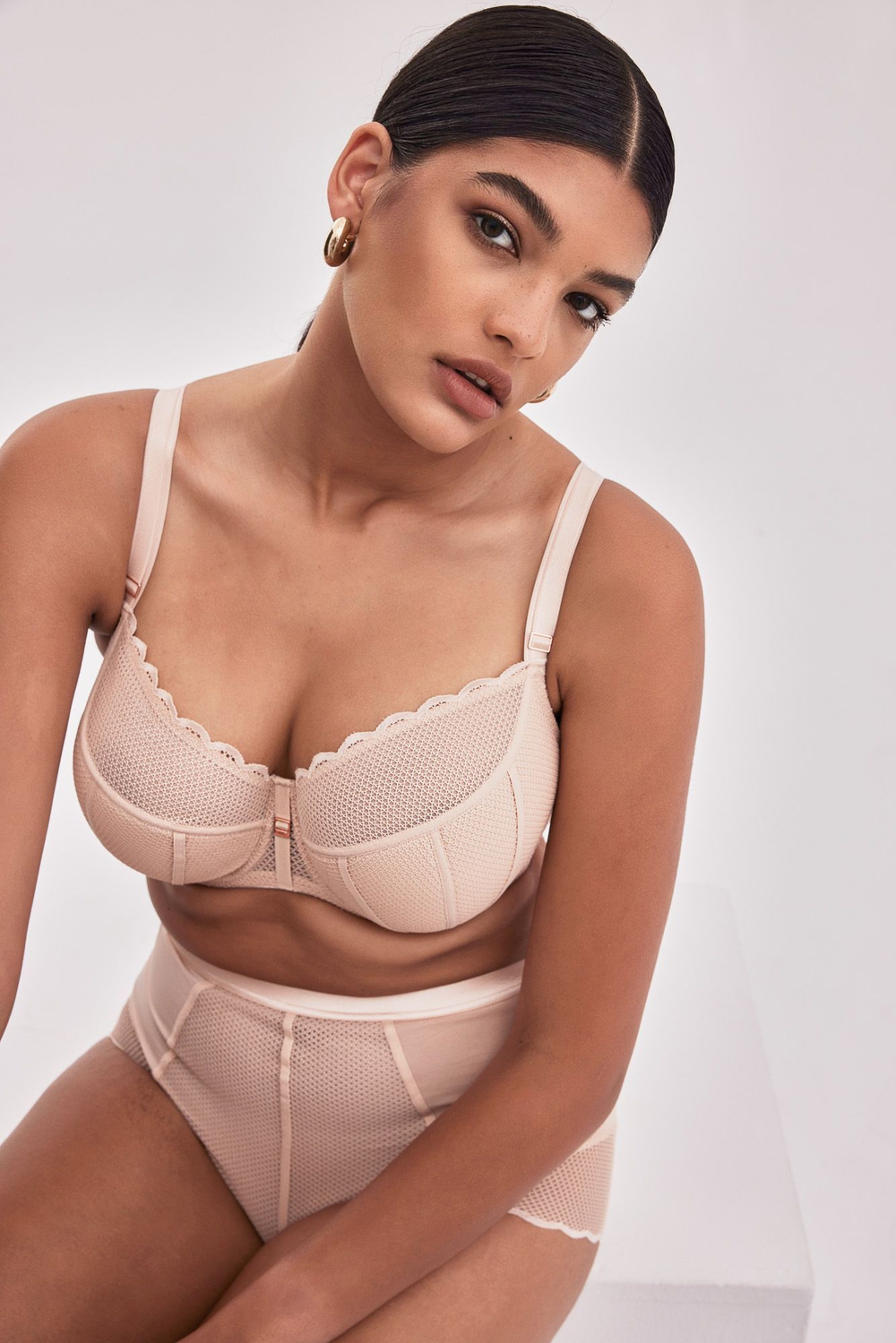 Телесный бюстгальтер Chita с чашкой +size на поролоне (Размер: 85I) (Цвет: телесный)