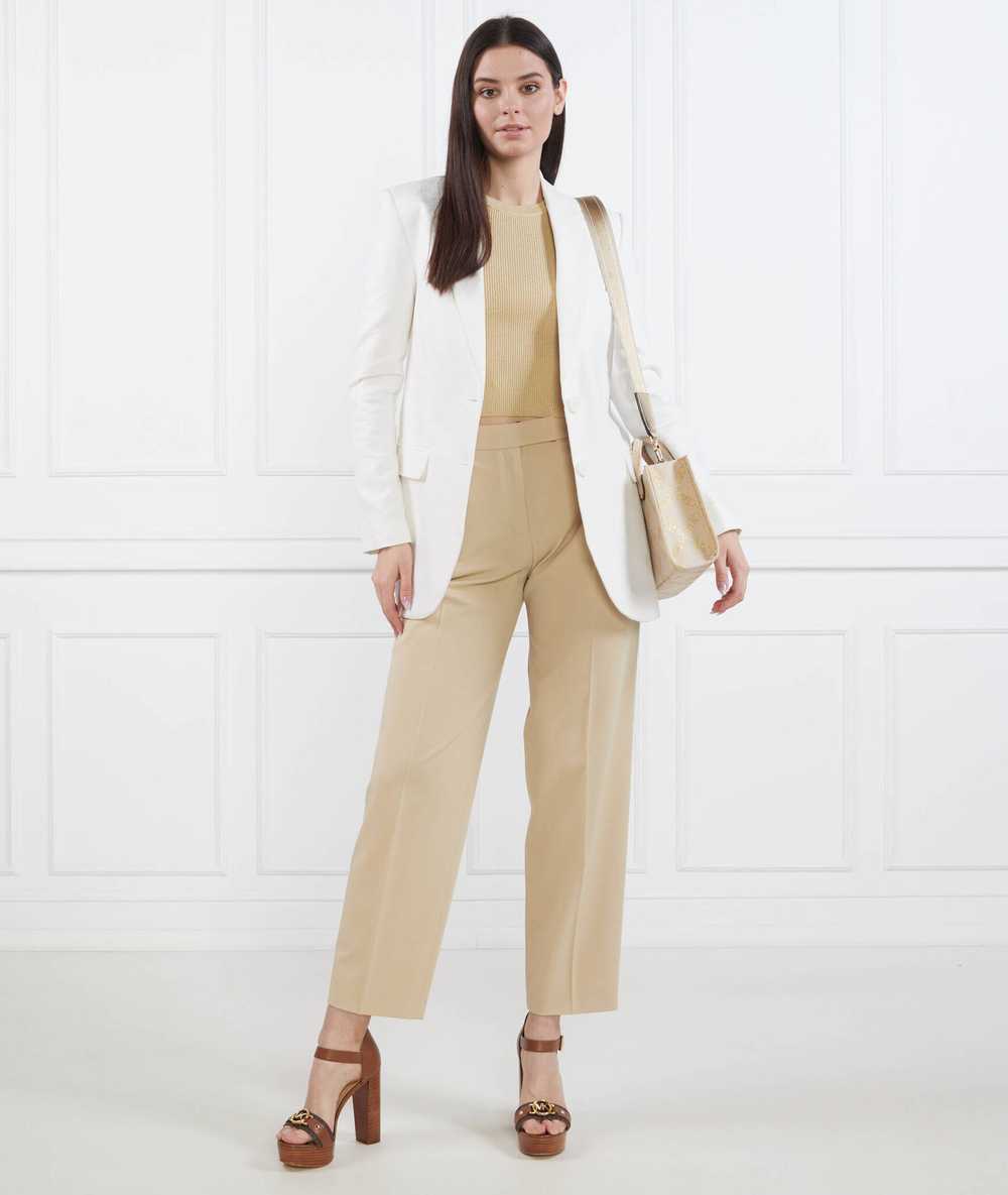 Льняный пиджак Michael Kors - белый(MS3100C9BA)