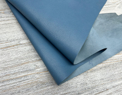 Madras Blue Sky (1,2-1,4 мм), цв. Голубой, натуральная кожа козы