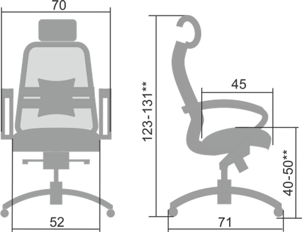 Эргономичное офисное кресло "SAMURAI S2" (черная сетка), Метта, г.Уфа