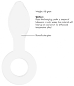 Белая анальная пробка Plugger - 11,9 см. (Цвет: белый)