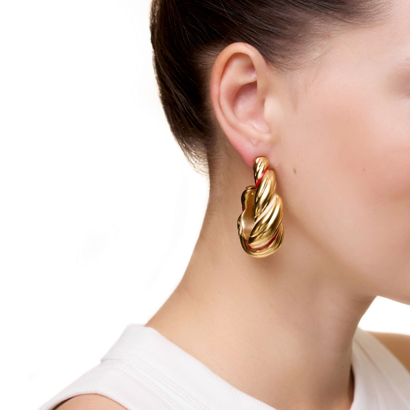 Серьги Западный Ветер с Эмалью – Золото