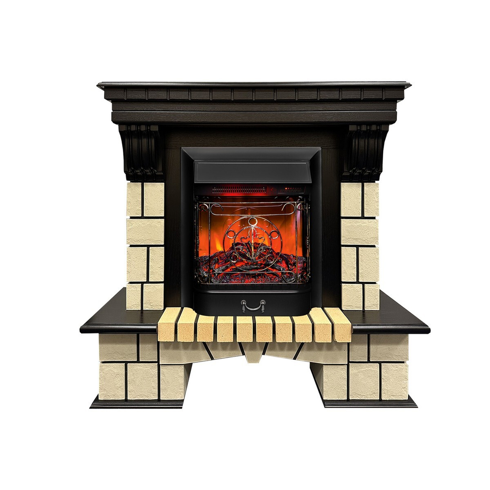Электрокамин RealFlame Stone ML DN античный дуб с очагом Majestic Lux BL RC