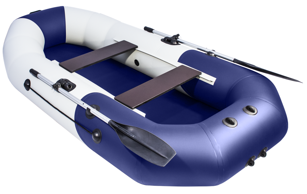 Лодка ПВХ Мастер Лодок Таймень NX270 "Комби" Св.Серый / Синий