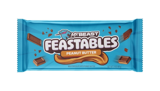 Шоколад Feastables Mr. Beast Мистер Бист, Арахисовое масло, 60гр (США)