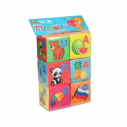 Кубики мягкие 6шт "Азбука" 1+