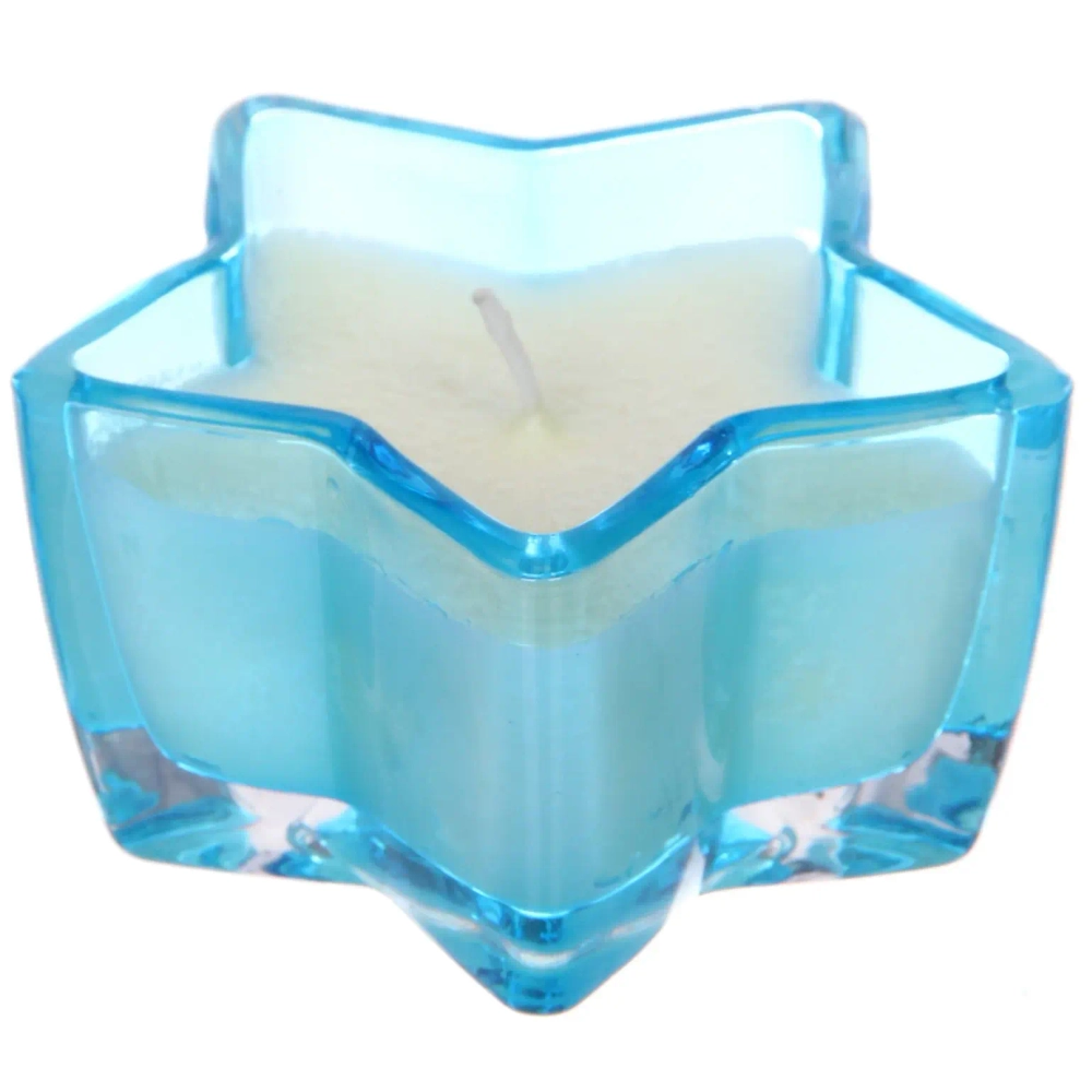 Свеча в стакане «Звездная ночь» 10,5*5,5 см, Голубой