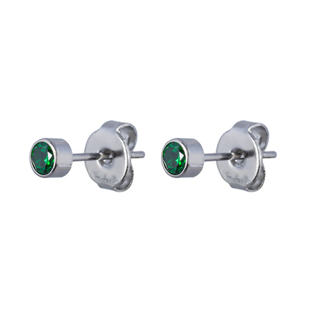 Серьги пусеты Fiore Luna Cubic zirconia Green SWE0128 G S