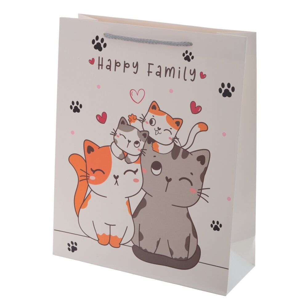 GAEM Пакет подарочный S (бумага 210г/м2, блок микс 12шт), L25,5 W10 H32 см, 4в.