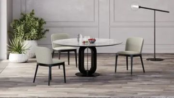 Стол керамический ROTOR 160, глянцевая керамика, опора металл