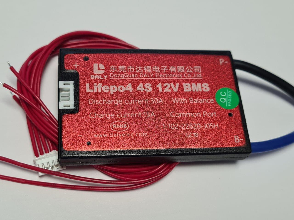 Плата контроля BMS LiFePO4 4S 12V 30A