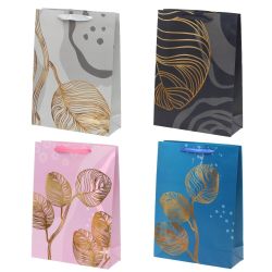 GAEM Пакет подарочный (бумага 210г/м2, блок микс12шт), L30 W11 H41 см, 4в.