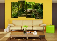 Модульная картина "Заброшенный парк"