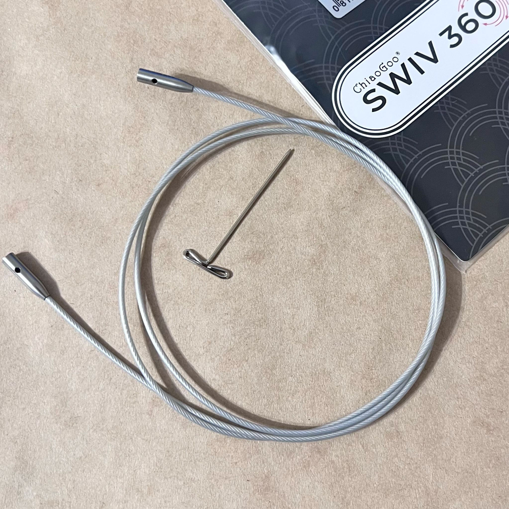ChiaoGoo, Леска SWIV360, 125 см Large для съемных спиц размера L (готовая длина спиц 150см)