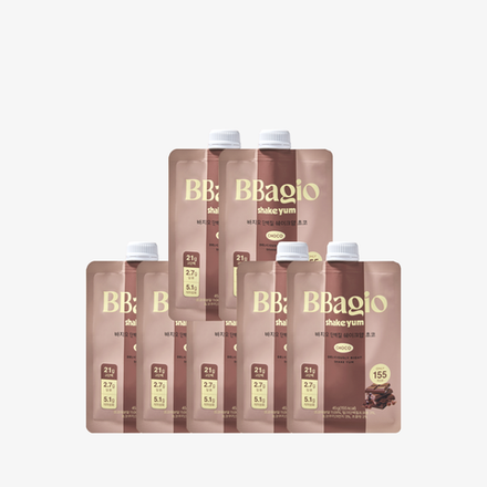 BBAGIO Протеиновые шейки со вкусом шоколада Choco Shake Yum (7 шт * 45 г)