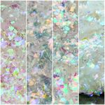 Белые хлопья хамелеон набор - 4 штуки для дизайна ногтей, маникюра, бодиарта, макияжа...