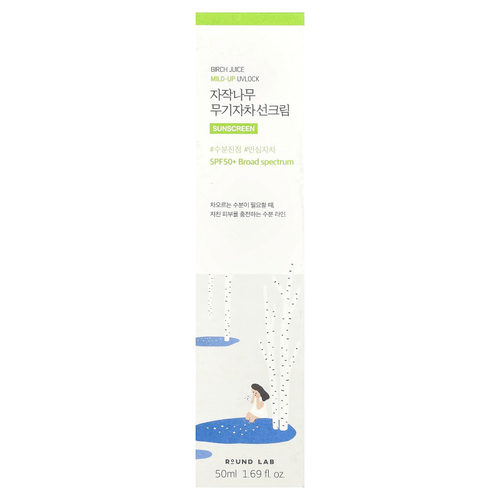 Round Lab, Birch Juice Mild-Up UVLock, солнцезащитное средство, SPF50 +, 50 мл (1,69 жидк. унц.)