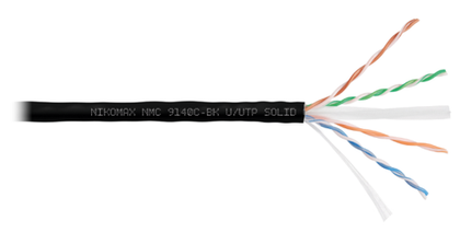 Кабель витая пара U/UTP 6 кат. 4 пары NikoMax NMC 9140C-BK
