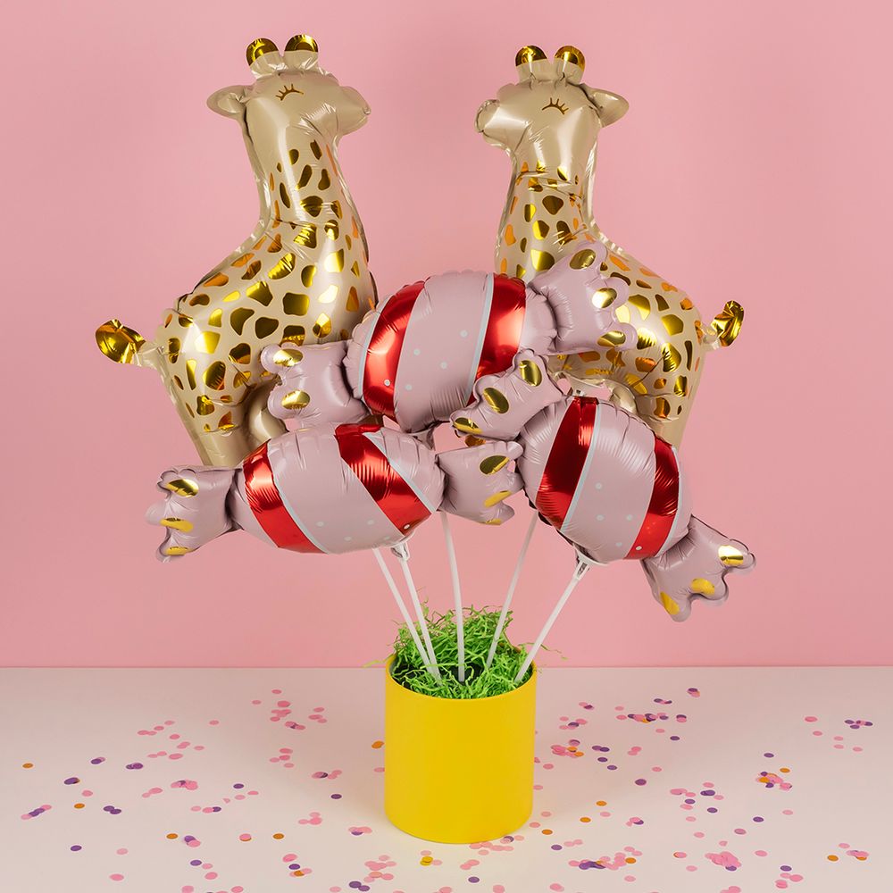 Шар с клапаном (16''/41 см) Мини-фигура, Жираф, 1 шт.