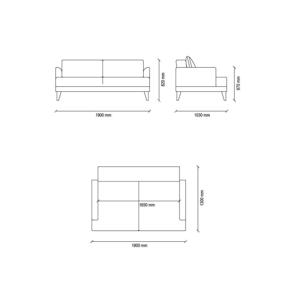 Диван кровать двухместный ENZA HOME FIORE EH52348