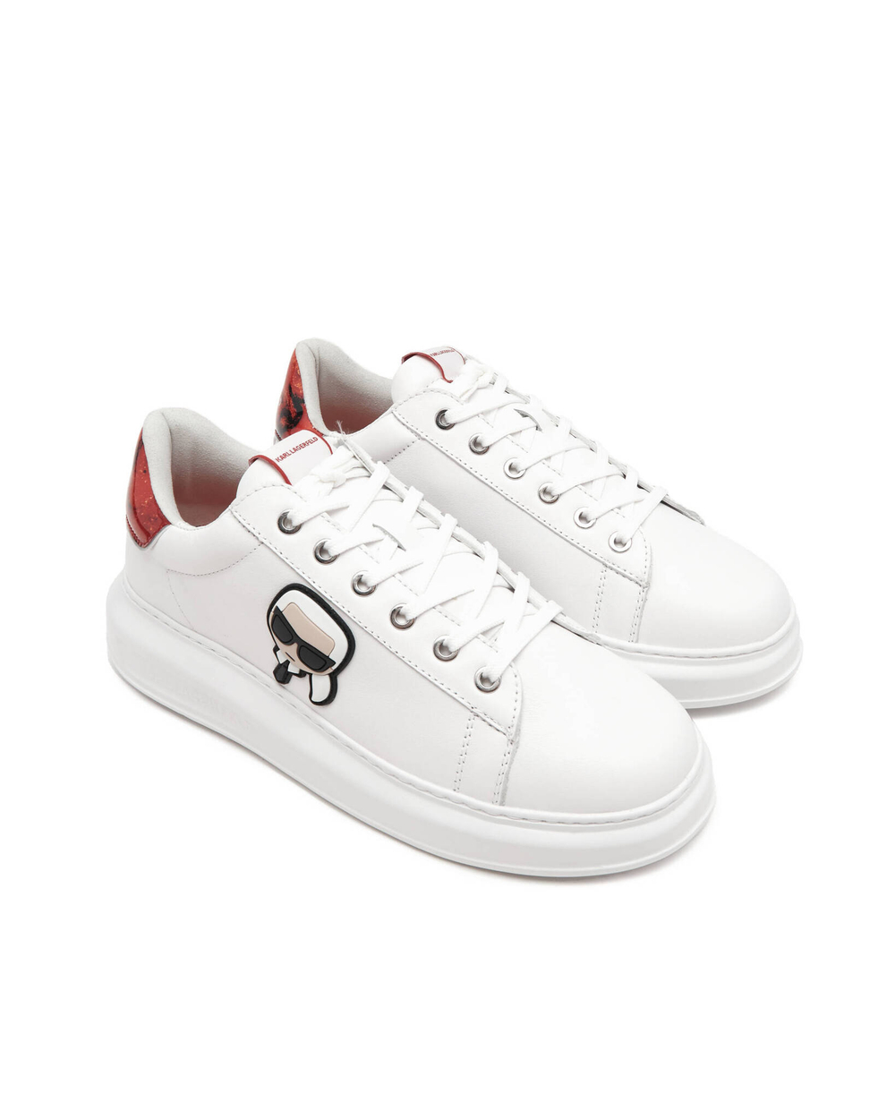 Кожаные кроссовки onyx heel Karl Lagerfeld - белый(KL52533)