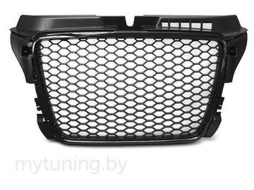 Решетка радиатора RS LOOK GLOSSY BLACK для Audi A3 8P