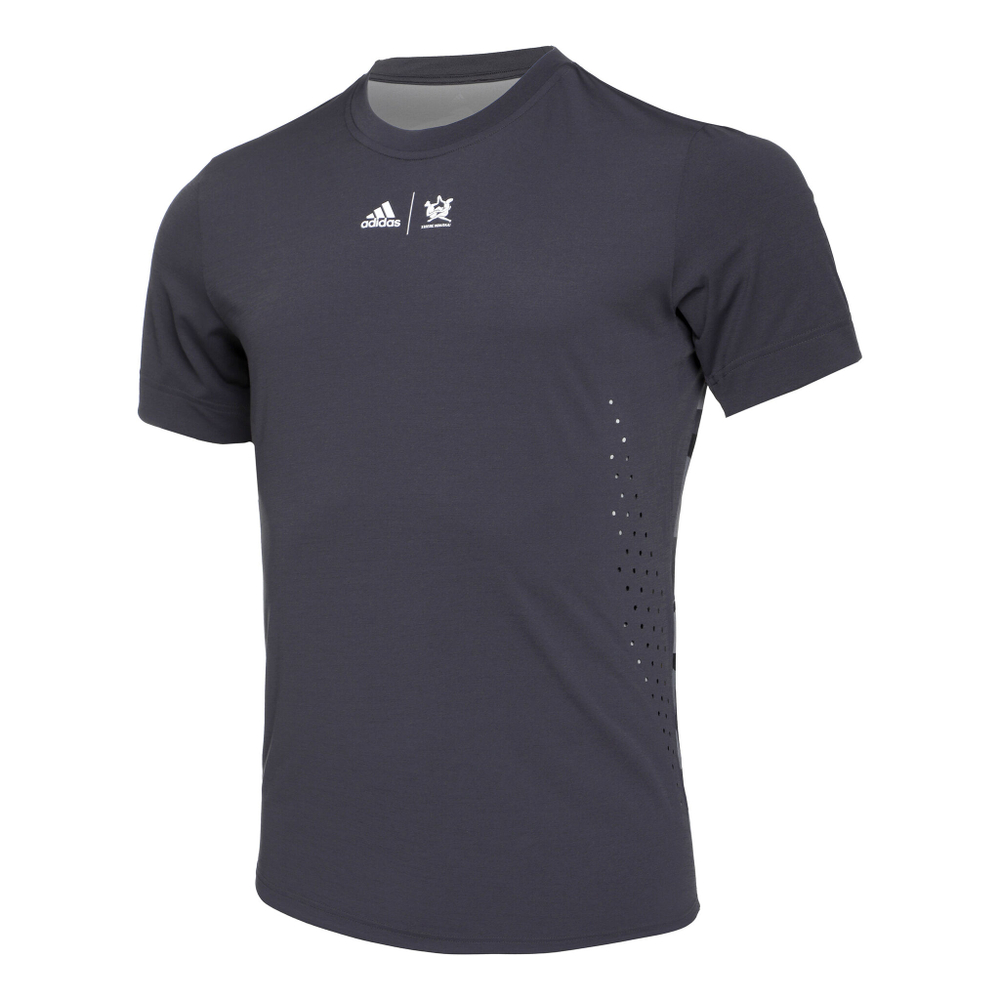 Мужское теннисное поло adidas New York Printed T-Shirt Men - Grey